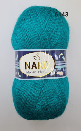 Mohair Delicate (Nako) 132-6143 морская волна, пряжа 100г