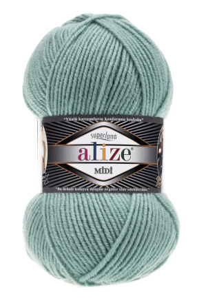 Superlana Midi (Alize) 463 мята, пряжа 100г