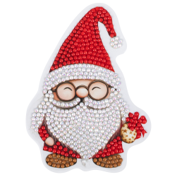 ALVM-128 магнит &quot;Гном с игрушкой&quot; алмазная мозаика 9х12 см