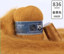 Пух норки и катушка с ниткой (Mink) 836 имбирь, пряжа 50г