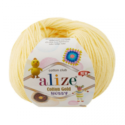 Cotton Gold Hobby New (Alize) 187 св.лимон, пряжа 50г