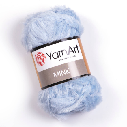 Mink (Yarnart) 351 голубой, пряжа 50г