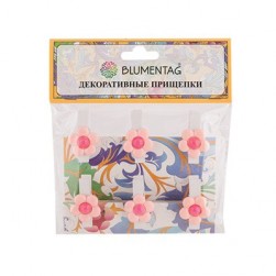 WCRH-35 F66 Розовые ромашки, декоративные прищепки 6х3,5 см