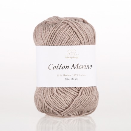 Cotton Merino (Infinity) 2650 бежевый меланж, пряжа 50г