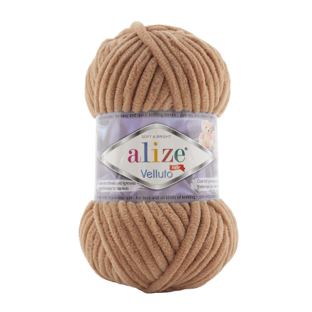 Velluto (Alize) 429 беж светлый, пряжа 100г