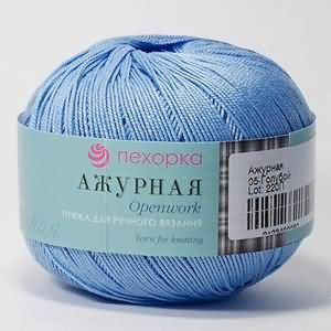Ажурная (Пехорка) 05 Голубой, пряжа 50г