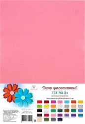 FLT-S2-24 фетр декоративный розовый средний 180г, 21х30см, 2мм