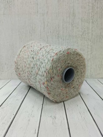 Alpaca Tweed (StockYarn) цв.11-4001 Brilliant White, пряжа бобинная итальянская 1г