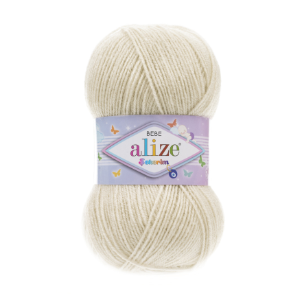 Sekerim Bebe (Alize) 599 слоновая кость, пряжа 100г