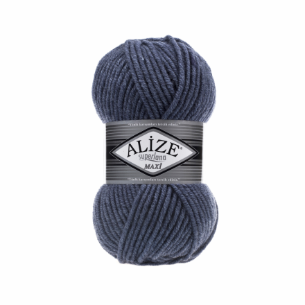 Superlana maxi (Alize) 203 джинсовый меланж, пряжа 100г