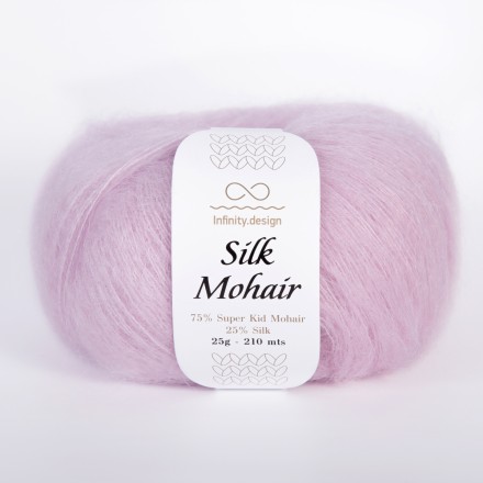Silk Mohair (Infinity) 5002 детский розовый, пряжа 25г