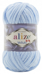 Velluto (Alize) 218 нежно голубой, пряжа 100г
