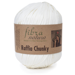 Raffia Chunky (Fibra Natura) 114-02 слоновая кость, пряжа 100г