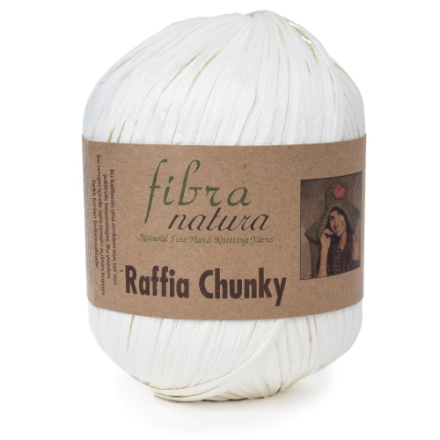 Raffia Chunky (Fibra Natura) 114-02 слоновая кость, пряжа 100г