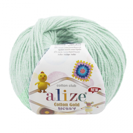 Cotton Gold Hobby New (Alize) 522 мята, пряжа 50г