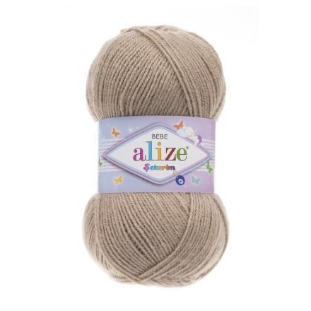 Sekerim Bebe (Alize) 256 бежевый, пряжа 100г