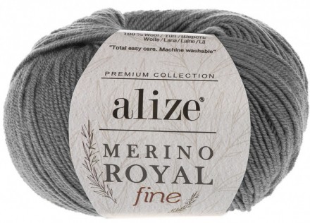 Merino royal (Alize) 87 т.серый, пряжа 50г