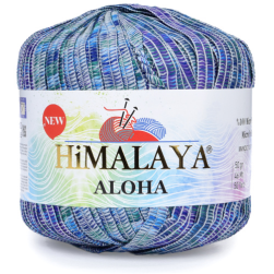 Aloha (Himalaya) 126-05 яр.синий принт, пряжа 50г
