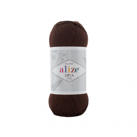Diva Fine Forever (Alize) 26 коричневый, пряжа 100г