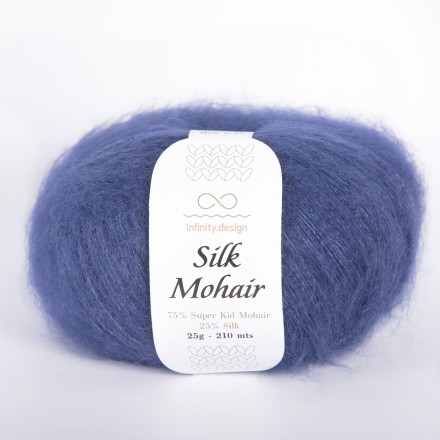 Silk Mohair (Infinity) 5575 темный синий, пряжа 25г