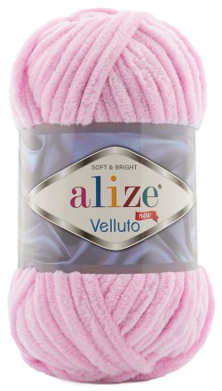 Velluto (Alize) 31 нежно розовый, пряжа 100г