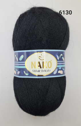 Mohair Delicate (Nako) 217-6130 черный, пряжа 100г