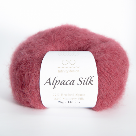 Alpaca Silk (Infinity) 4344 темный пудровый розовый, пряжа 25г