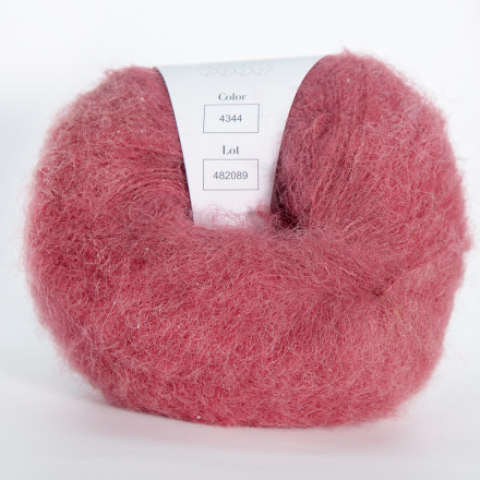 Alpaca Silk (Infinity) 4344 темный пудровый розовый, пряжа 25г