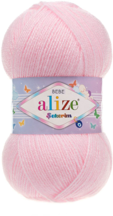 Sekerim Bebe (Alize) 184 пудра,пряжа 100г