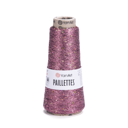 Paillettes (Yarnart) 8004 сухая роза, пряжа 50г