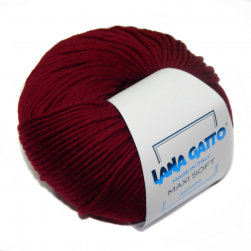 Maxi Soft (Lana Gatto) 10105 бордо, пряжа 50г