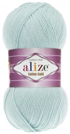 Cotton Gold (Alize) 522 мята, пряжа 100г