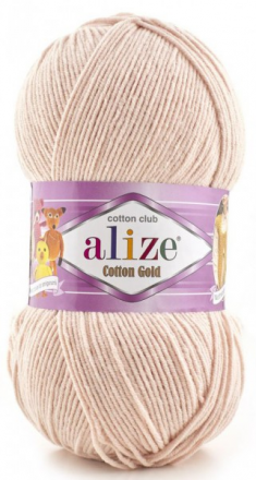 Cotton Gold (Alize) 401 светлая пудра, пряжа 100г