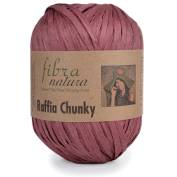 Raffia Chunky (Fibra Natura) 114-07 античная роза, пряжа 100г