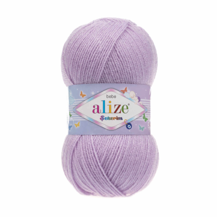 Sekerim Bebe (Alize) 27 лиловый,пряжа 100г