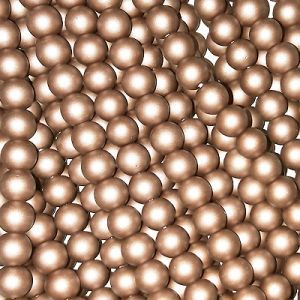 120 светлый медный матовый 6мм, бусины стеклянные под жемчуг ~76шт