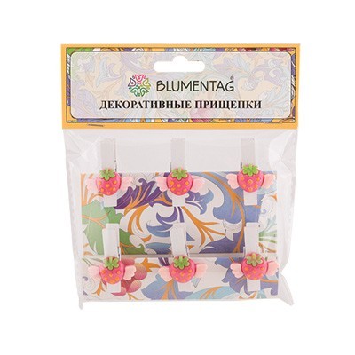 WCRH-35 S102 Клубника, декоративные прищепки 6х3,5 см