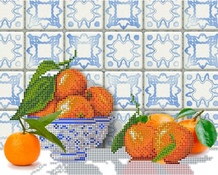 4247 &quot;Мандарины&quot; основа для вышивки бисером