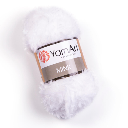 Mink (Yarnart) 345 ультрабелый, пряжа 50г