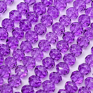 006/dyed фиолетовые граненные бусины, рондели 4мм ~120шт