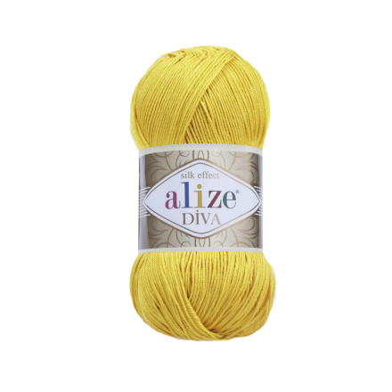 Diva (Alize) 110 желтый, пряжа 100г