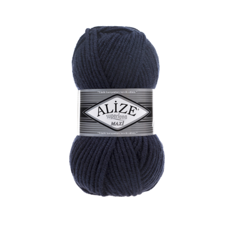 Superlana maxi (Alize) 58 т.синий, пряжа 100г