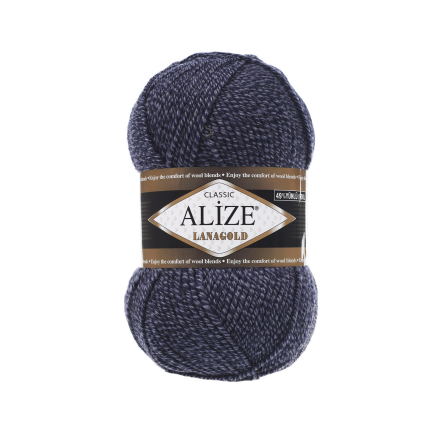 Lanagold (Alize) 901 т.джинсовый меланж, пряжа 100г