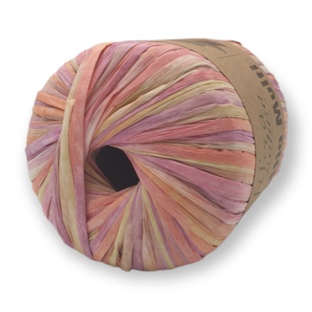 Raffia Multi (Fibra Natura) 117-13 розово-бежевый, пряжа 35г