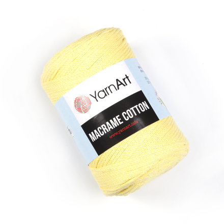 Macrame Cotton (Yarnart) 754 св.желтый, пряжа 250г