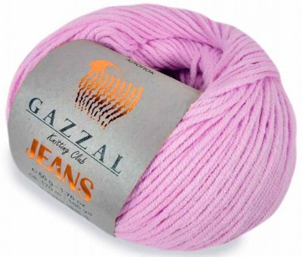Jeans (Gazzal) 1104 розовый, пряжа 50г
