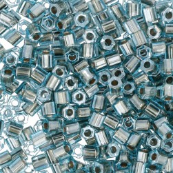 TOHO HEXAGON 0990 голубой с золотым центром, бисер 5 г (Япония)