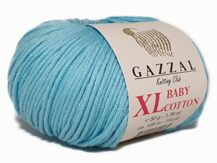 Baby Cotton XL (Gazzal) 3451 небесный, пряжа 50г