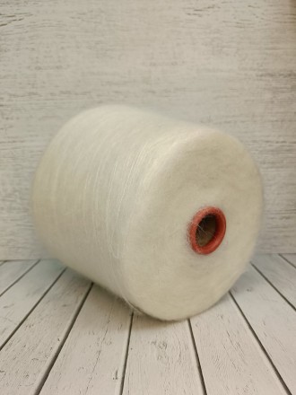 Mohair 45 (Profilo SNC) цв.White, пряжа бобинная итальянская 1г