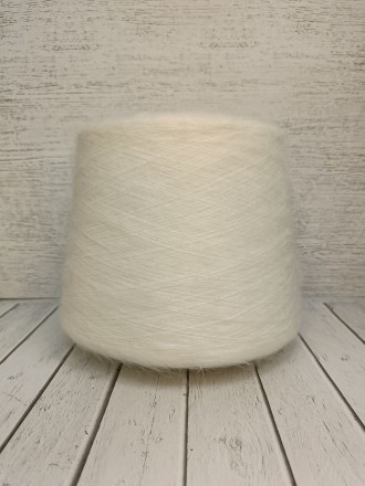 Mohair 45 (Profilo SNC) цв.White, пряжа бобинная итальянская 1г